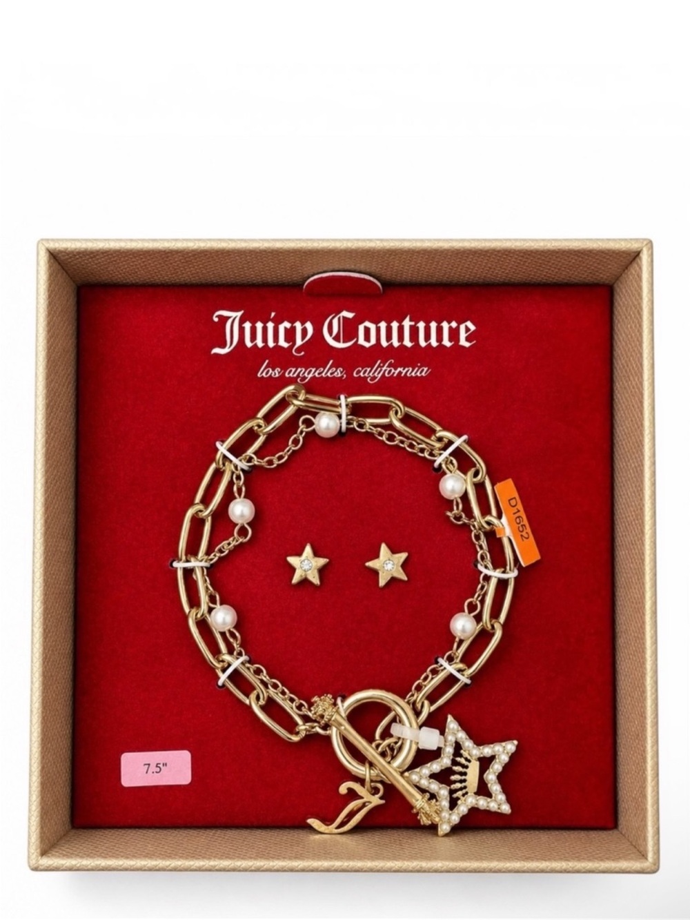 Juicy Couture Charm Bracelet & Earrings Set